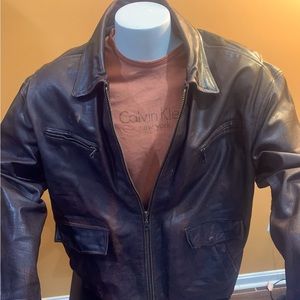 ColeBrook & Co.Brown Leather Jacket heavy weight distressed
